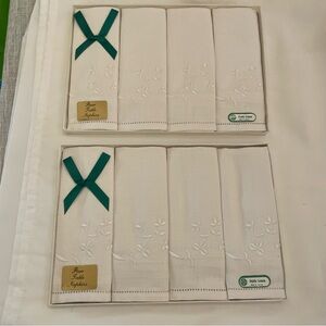 Vintage Irish Linen 2 sets of 4 Napkins New In Box(8 total)
